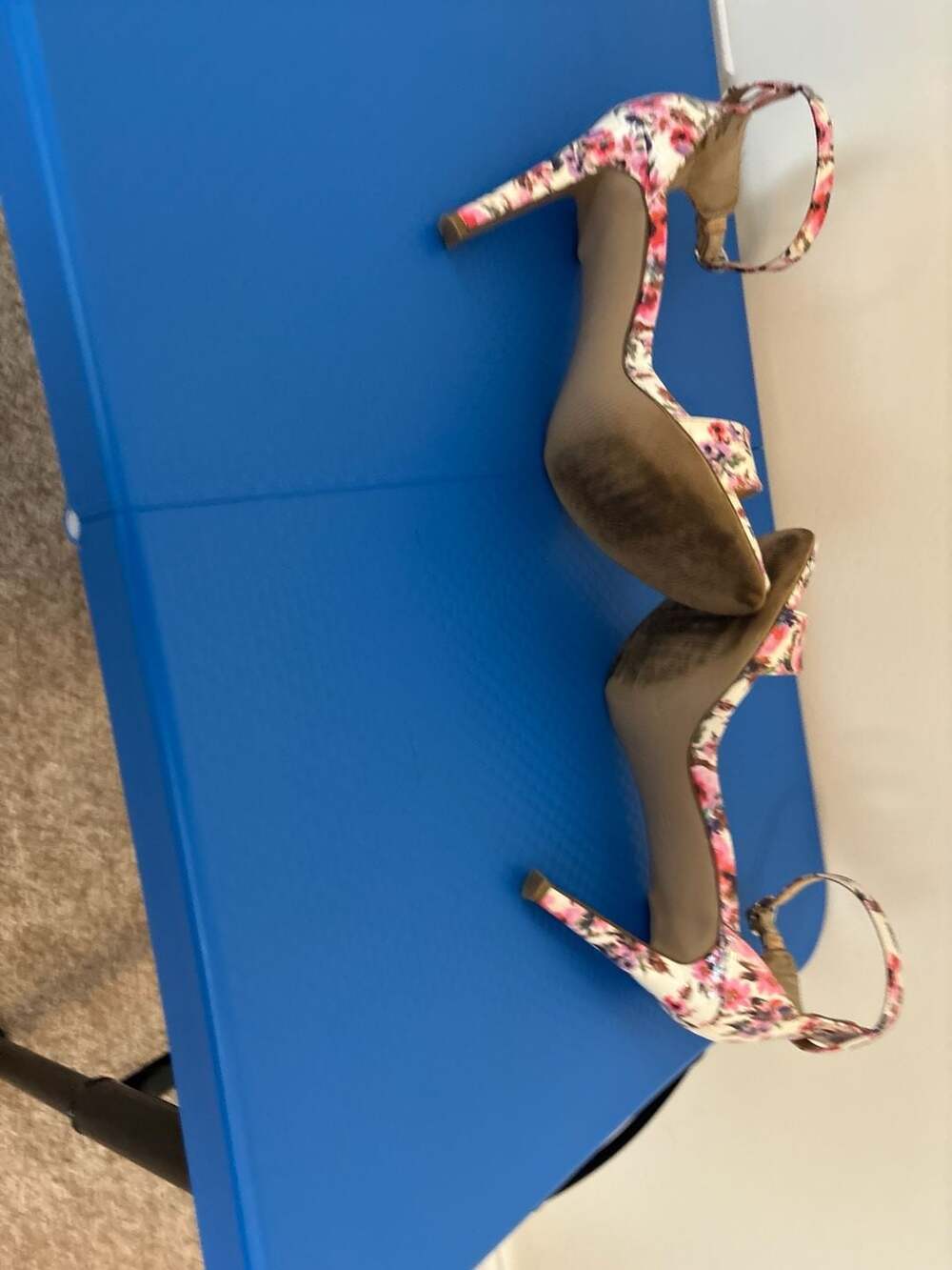 Xappeal Angelina Floral Ankle Strap Heeled Sandals Size 9.5 - Picture 5 of 11